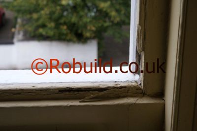 damaged window frame rotten